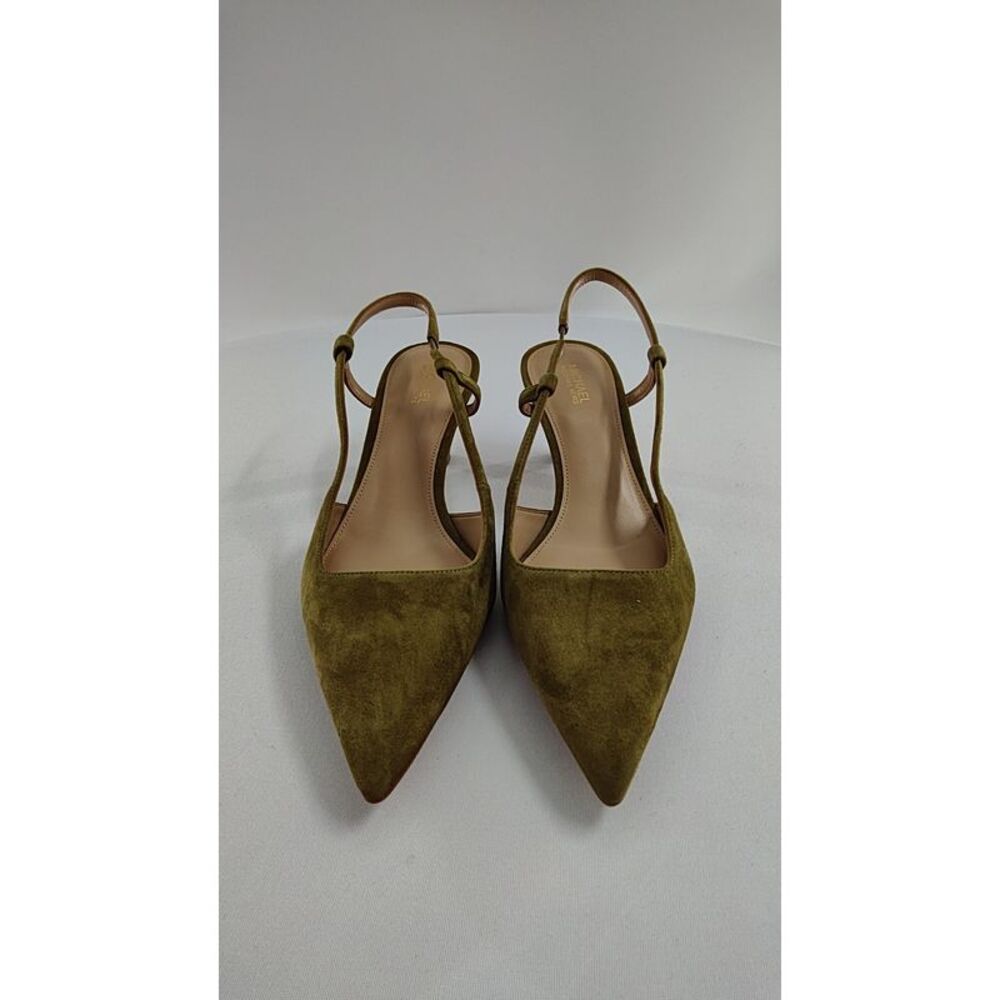Michael Kors Women Alora Suede Slingback Pump Green 8 - Picture 2 of 2